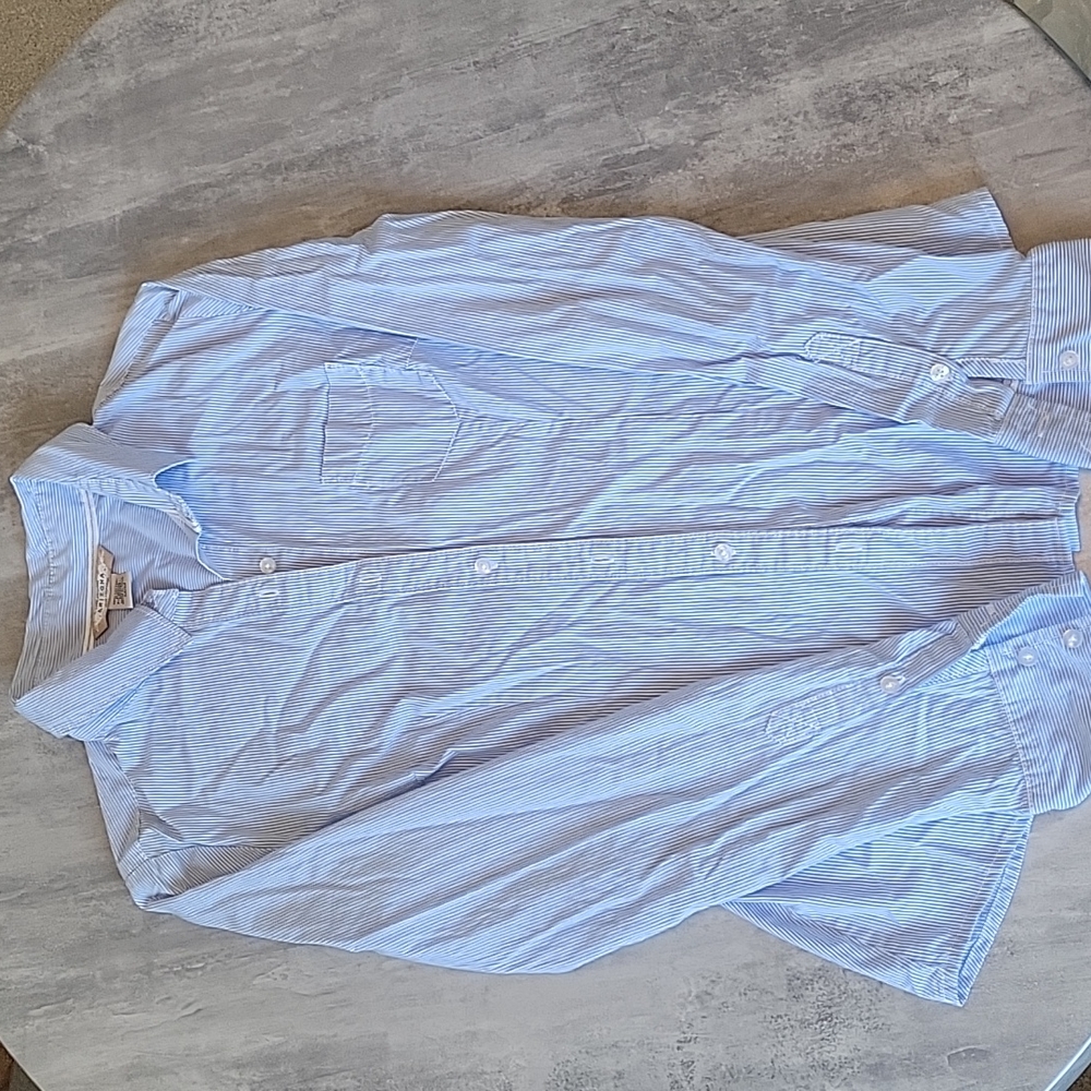 Pinstripe Button Up Blouse